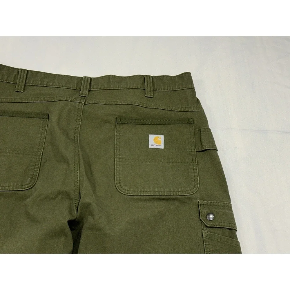 Carhartt Pants Mens 40x32 Green Rugged Flex Ripstop Cargo Relaxed Fit BN5461-M